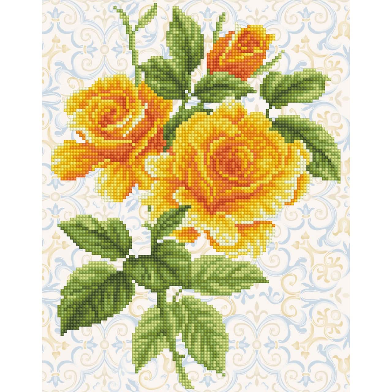 Diamond Dotz® Yellow Rose with Frame Diamond Painting Kit